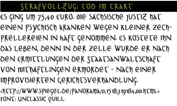 UnclassicQuill-Condensed Font poster