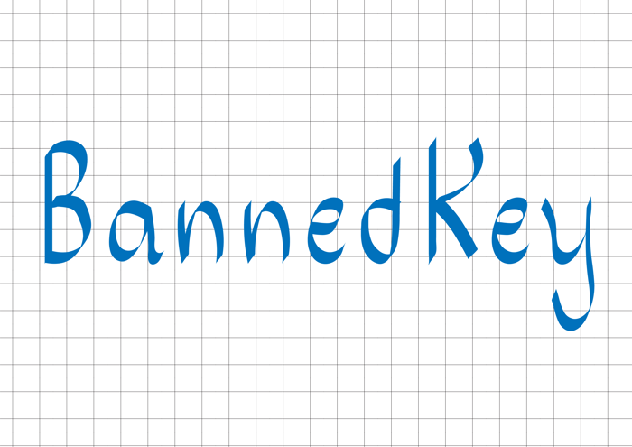 Banned Key Font poster