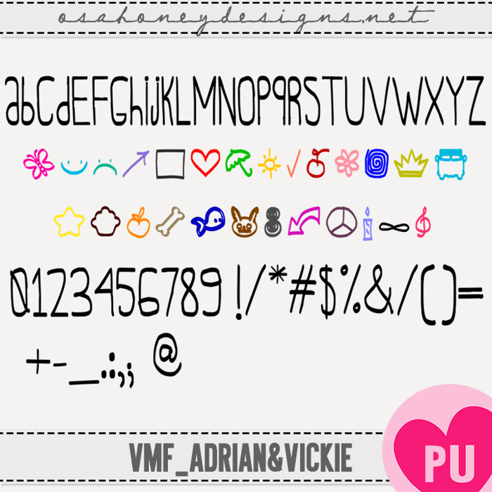 Oh_Adrian&Vickie Font poster
