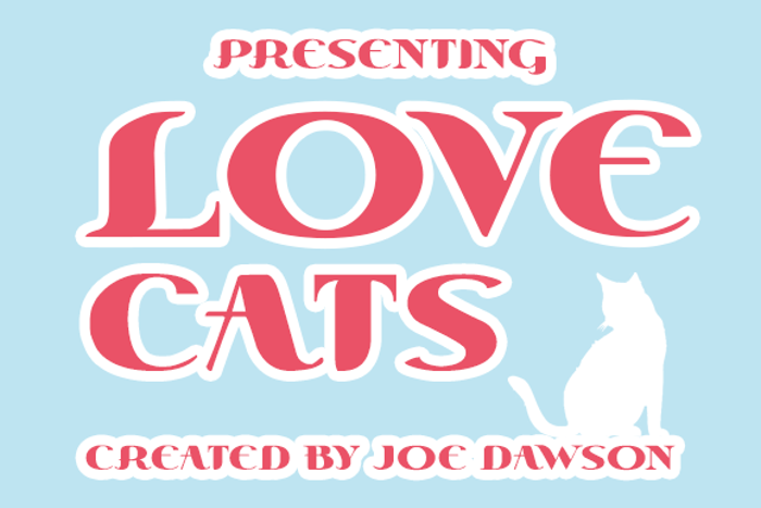 Love Cats Font poster