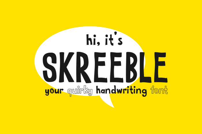 SKREEBLE Font poster