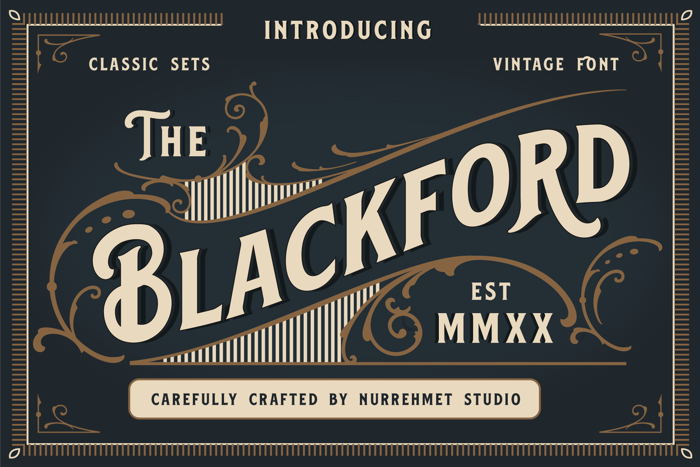 Blackford Font poster