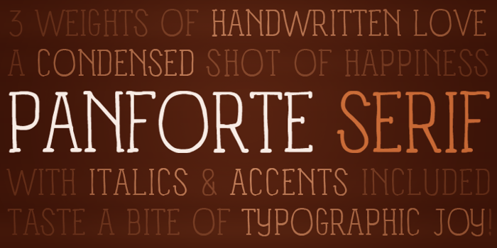 Panforte Serif Font poster