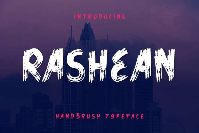 Rashean Font poster