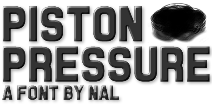 Piston Pressure Font poster