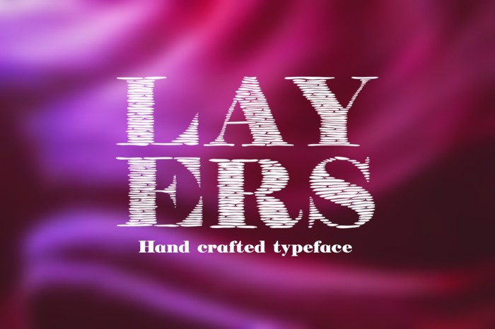 Layers Font poster