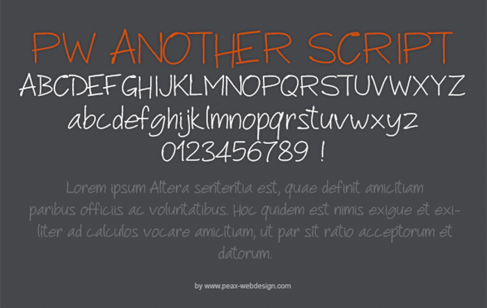 PWAnotherScript Font