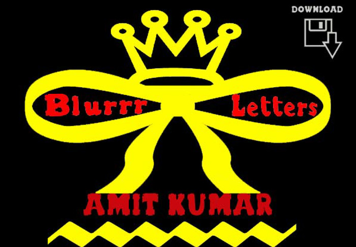 blurrr letters Font poster