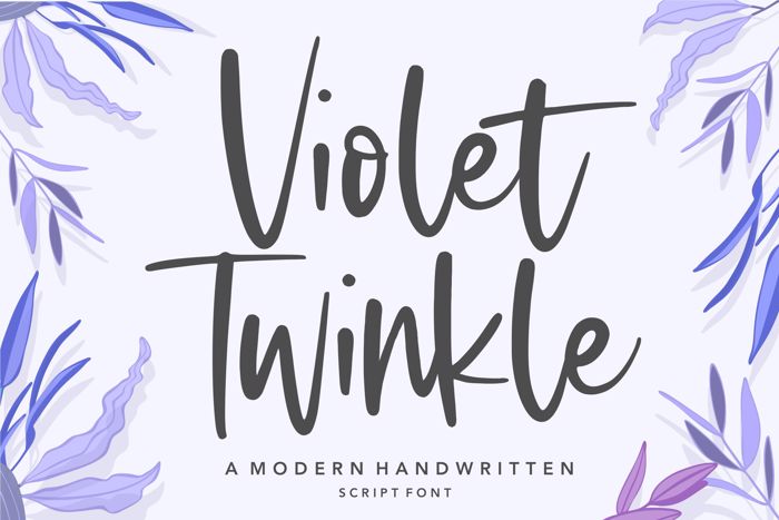 Violet Twinkle Font poster