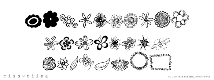 MTF Flower Doodles Font poster