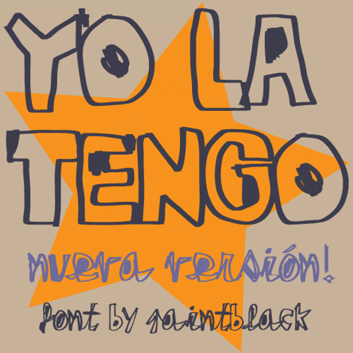 Yo La Tengo Font poster