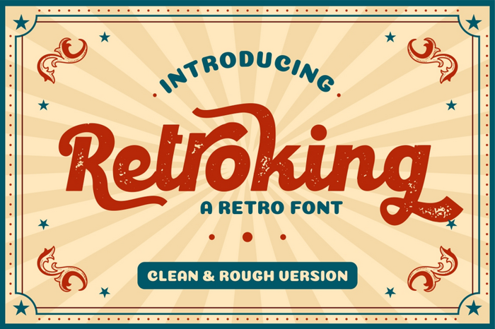 Retroking Font poster