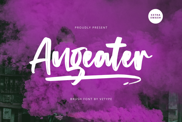 Angeater Font poster