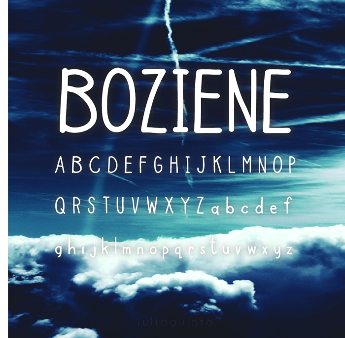 Boziene Font poster