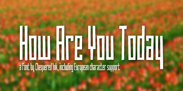 How Are You Today Font poster