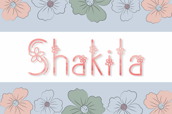 Shakila Font poster