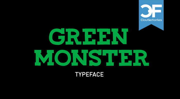 CF Green Monster Font poster