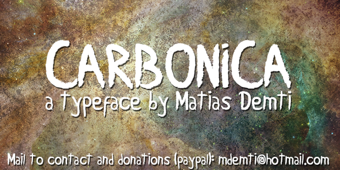 Carbonica Font poster