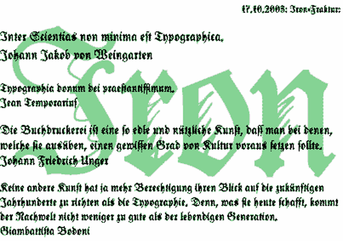Iron Fraktur Font poster