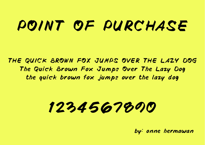 POINT OF PURCHASE Font poster