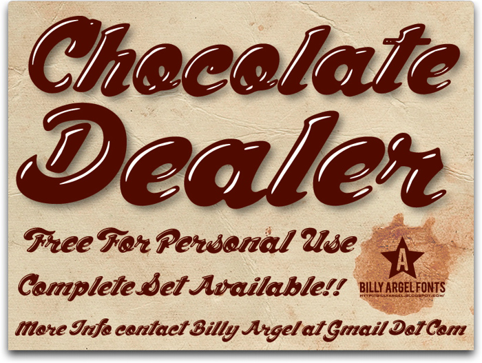 Chocolate Dealer Font poster
