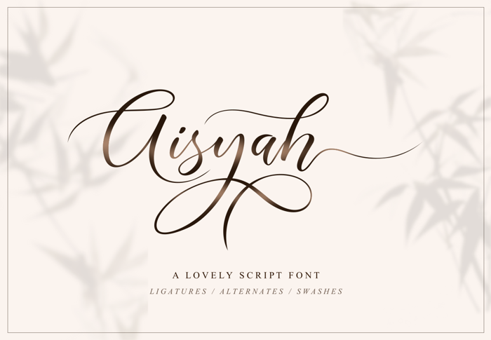 Aisyah Font poster