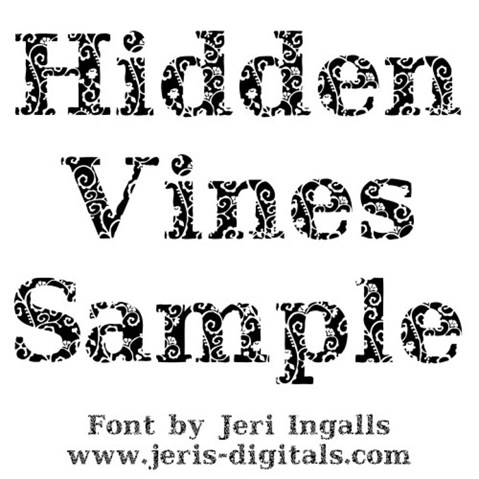 JI Hidden Vines Font poster