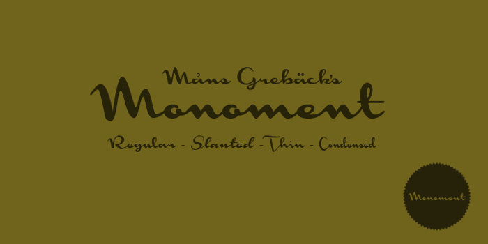 Monoment Font poster