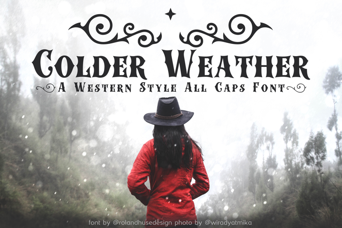 Colder Weather Font poster