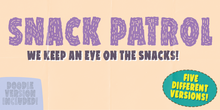 Snack Patrol DEMO Font poster