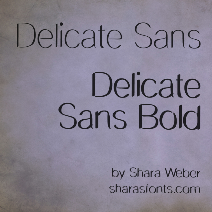 Delicate Sans Font poster