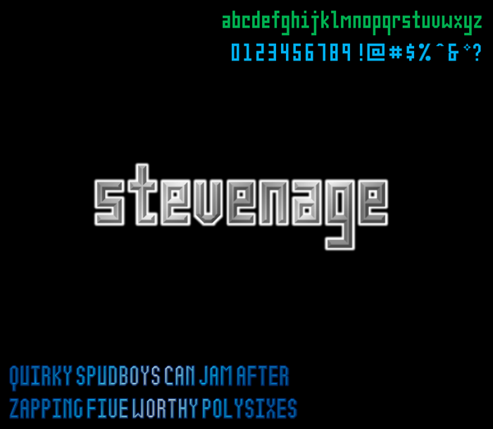 Stevenage NBP Font poster