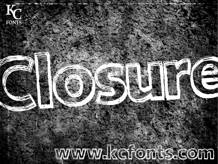 Closure Font poster