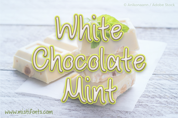 White Chocolate Mint Font poster