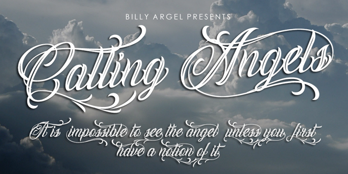 Calling Angels Font poster