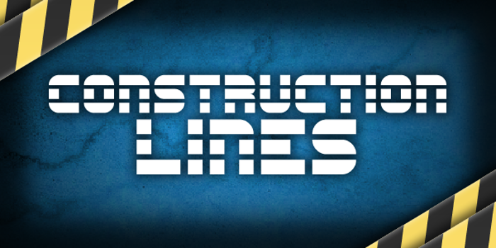 Construction Lines Font poster