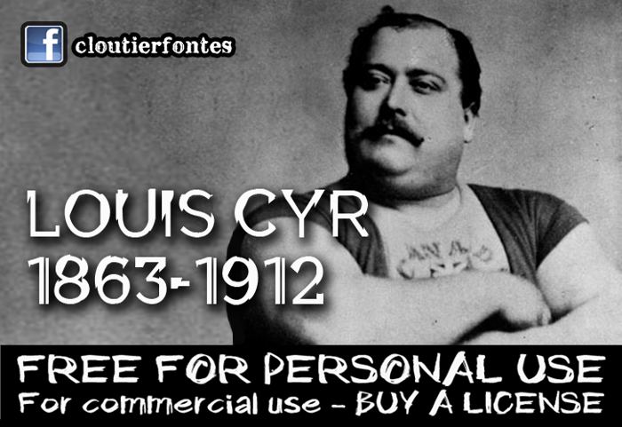 CF Louis Cyr demo Font poster