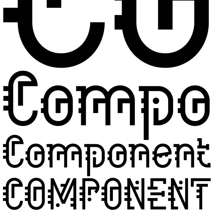 Component Font poster
