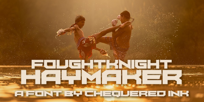 FoughtKnight Haymaker Font poster