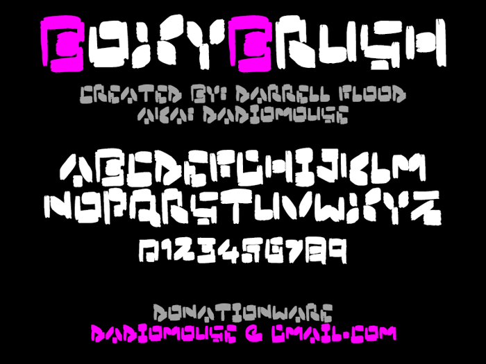 Boxybrush Font poster