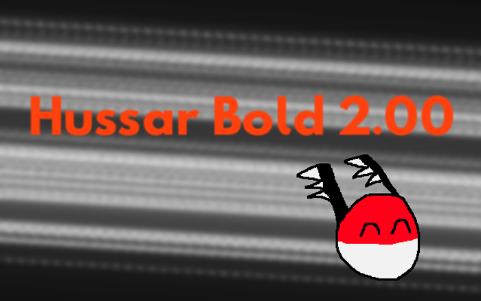 Hussar Font poster