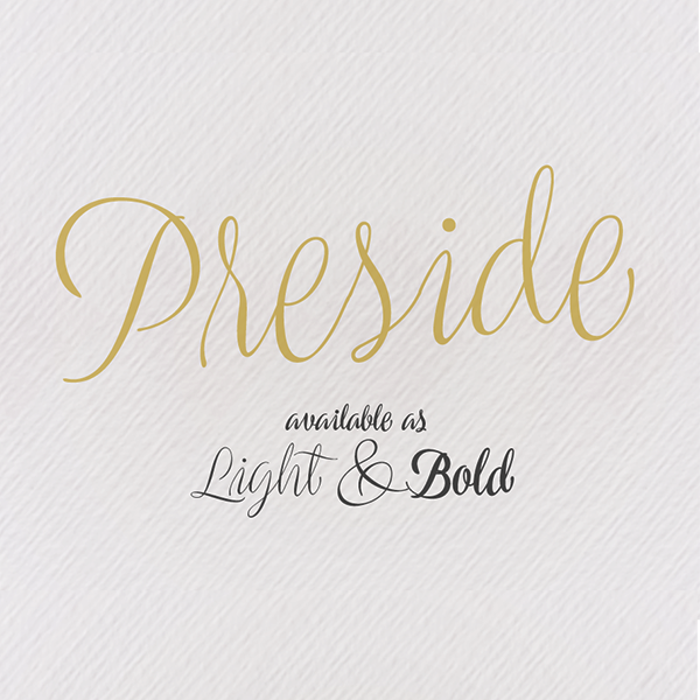 Preside Font poster