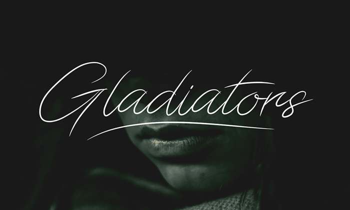 Gladiators Font poster