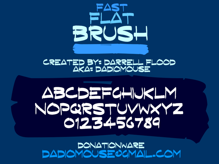Fast Flat Brush Font