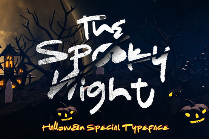 The Spooky Night Font poster