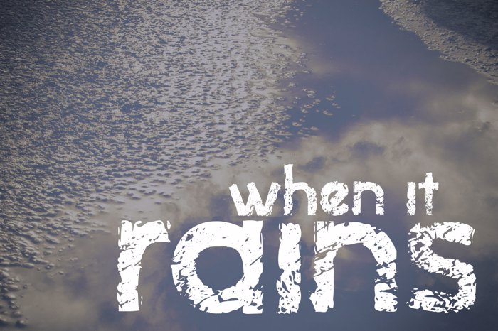 when it rains Font poster