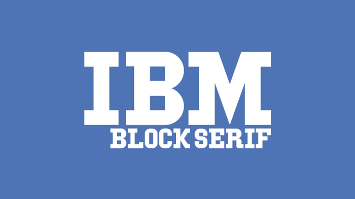 IBM Block Serif Font poster