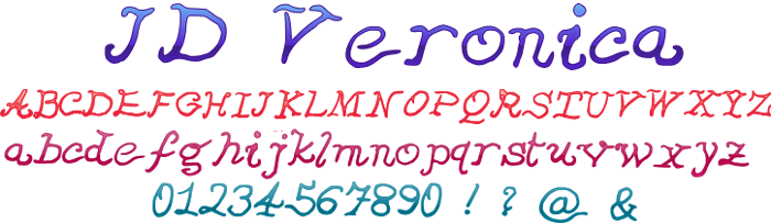 JDVeronica Font poster