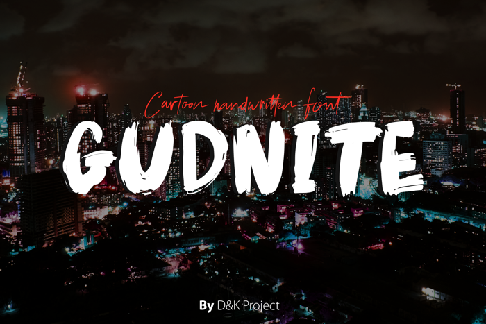 Gudnite Font poster