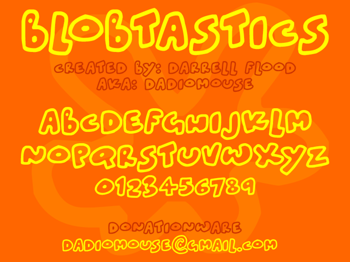 Blobtastics Font poster